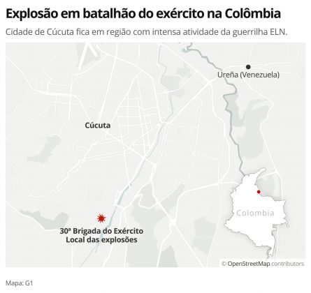 Carro-bomba explode em batalhão do exército na Colômbia ...