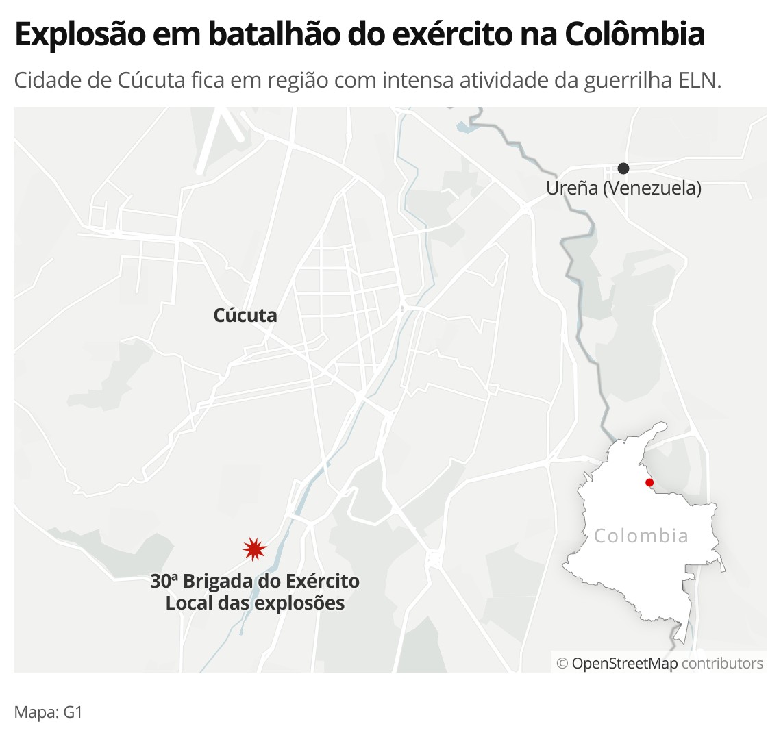 Carro-bomba explode em batalhão do exército na Colômbia ...