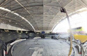 Reforma do telhado do José Corrêa eliminará goteiras e infiltrações