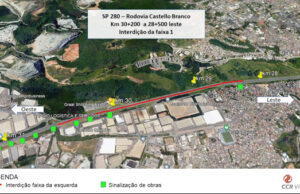 Interdição em faixa da Castello Branco em Barueri pode durar até sete meses