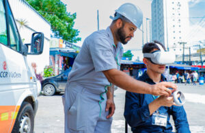 Posto volante da ViaOeste mostra obras da Castello Branco com óculos de realidade virtual
