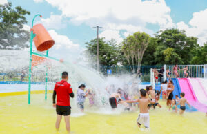 Novo Parque Aquático Infantil de Carapicuíba recebe 1,3 mil crianças no final de semana de inauguração