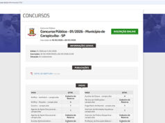 Inscrições para novo Concurso Público de Carapicuíba vão até 20 de março