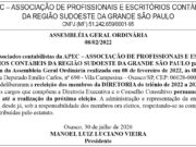 APEC – Assembleia Geral Ordinária